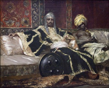 アラブ Painting - Janissaire et eunque Jean Joseph Benjamin Constant Araber